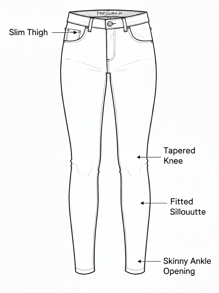 Skinny fit illustration