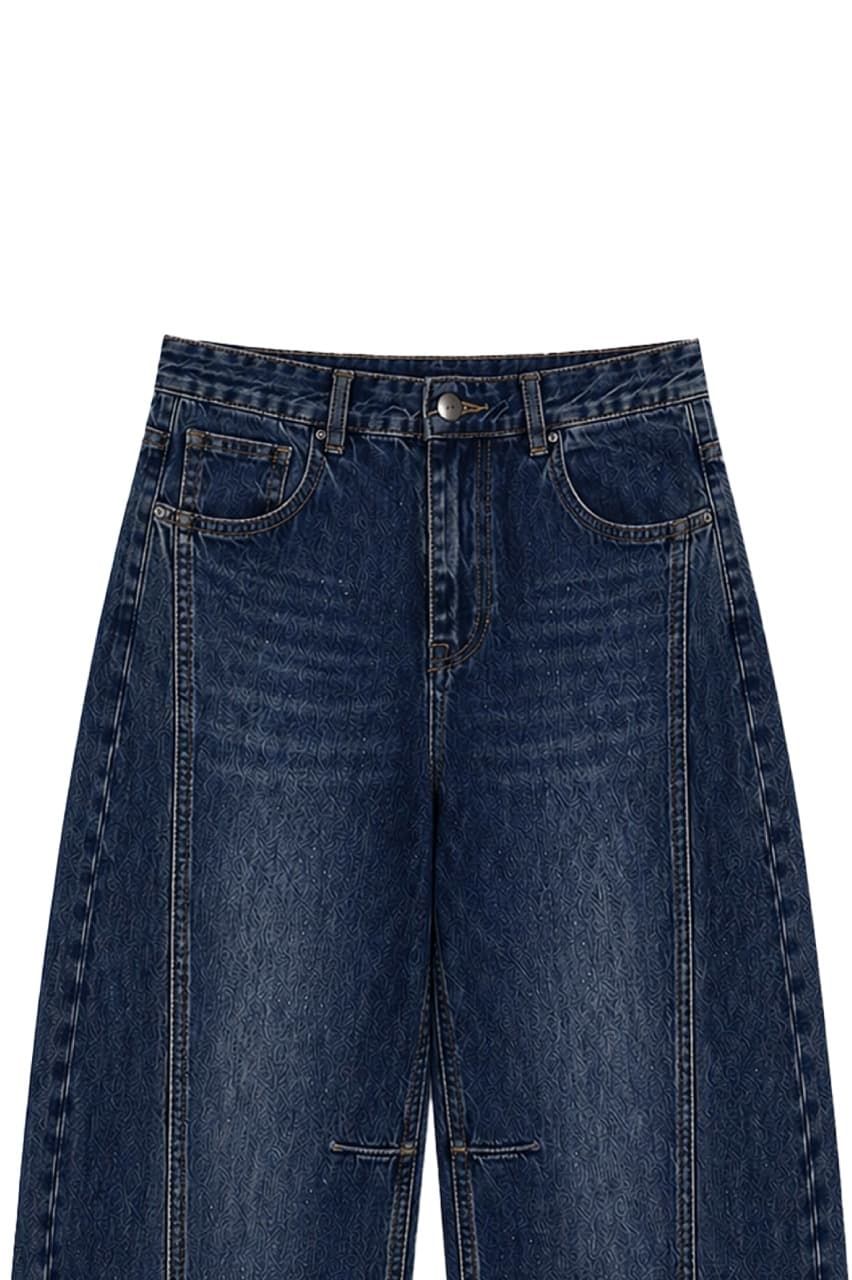 Men’s Front Panel Barrel Jeans